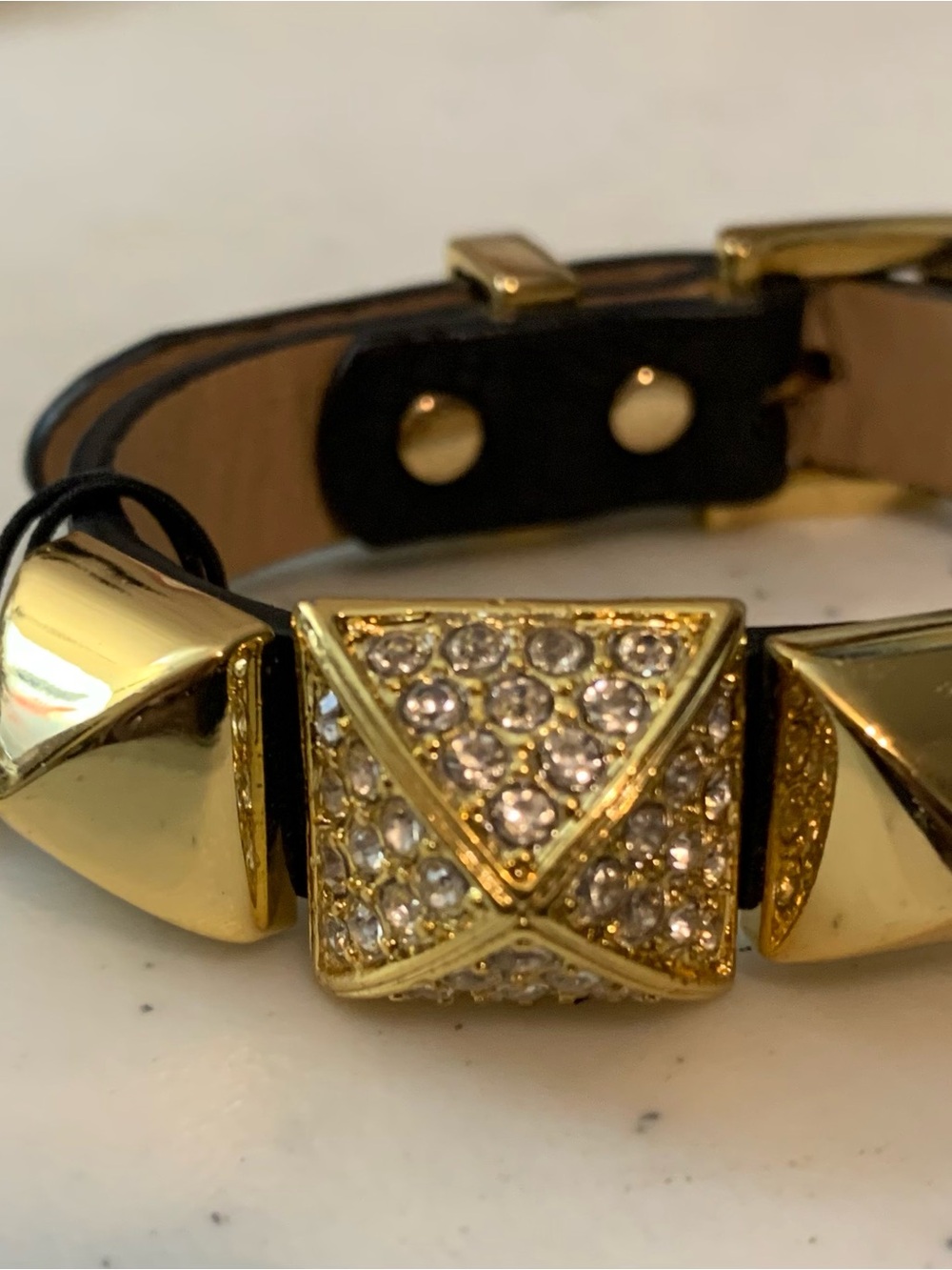 Juicy Couture Gold Crystal Pyramid Bracelet - Picture 3 of 4